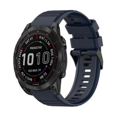 22mm Horizontal Texture Silicone Watch Band with Removal Tool, For Garmin Fenix 7, For Garmin Fenix 7 Solar, For Garmin Fenix 7 Sapphire Solar