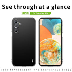 MOFI Ming series Fully Transparent Ultra-thin TPU Soft Shell All-round Protective Shell, For Samsung Galaxy A14 5G, For Samsung Galaxy A34 5G