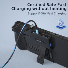V266 For Steam Deck 5 in 1 Bracket Docking Station Charging Base Support 4K/60Hz USB3.0, V266 5 in 1