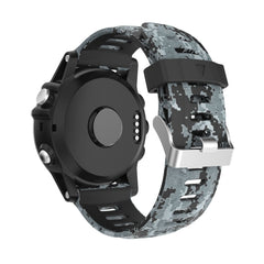 26mm Camouflage Printed Silicone Watch Band, For Garmin Fenix 7X, For Garmin Fenix 7X Solar, For Garmin Tactix Delta, For Garmin Enduro 2