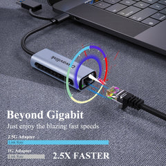 Wavlink NWU330GCA Gigabit Ethernet Adapter Type-C to 2.5 Network Card RJ45 LAN USB3.0 Converter, NWU330GCA