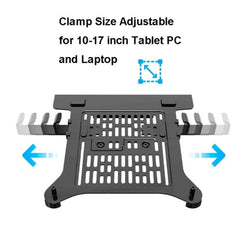 NB H100-FP For 10-17 inch Gas Spring Mechanism Full Motion Arm VESA Board Desktop Laptop Bracket, NB H100-FP