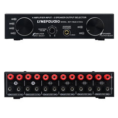 4 Input 2 Output or 2 In 4 Out Power Amplifier Speaker Selector Switcher, 4 Input 2 Output or 2 In 4 Out