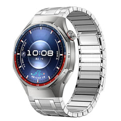 Seamless Press Button AP Style Magnetic Stainless Steel Watch Band, For Huawei Watch GT6 Pro