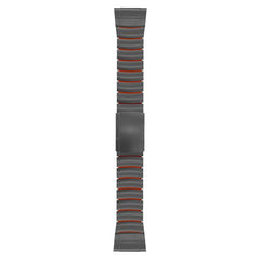 Turtle Buckle One Bead Silicone Titanium Alloy Watch Band, For Garmin 26mm, For Garmin 22mm