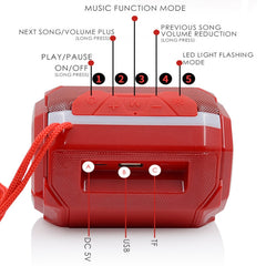 T&G TG162 LED Stereo Portable Bluetooth Speaker Mini Wireless Speaker Subwoofer