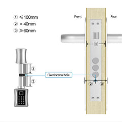 60+40mm Office Home Value Fingerprint Password Smart Lock Core Password Lock Only LockLock Home Security Door Lock, 60+40mm