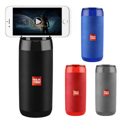 TG113C Column Portable Bluetooth Mini Speaker FM Radio Waterproof Subwoofer Phone Holder Wireless Loundpeakers