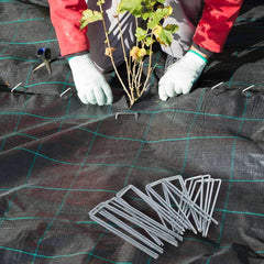 U-Shape Garden Pegs – Durable Metal Ground Staples for Garden