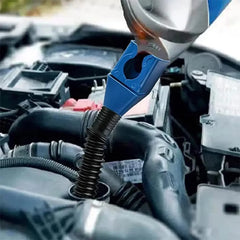 Foldable plastic refueling funnel for cars and motorcycles, ideal for engine oil and gasoline transfer, by Eliteridegear.