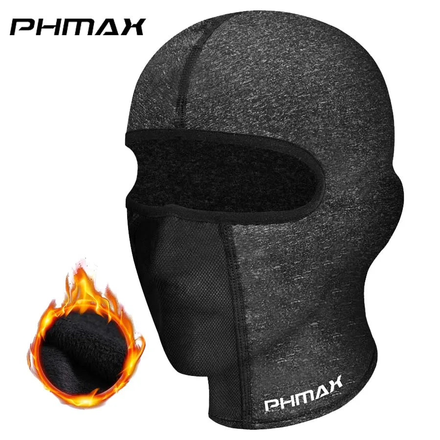 Eliteridegear PHMAX motorcycle riding mask, full face balaclava with wind protection and warmth, breathable helmet hood for bikers