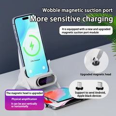 CQJT Cordless Charger Desk Phone Stand 3in1 Fast Charger