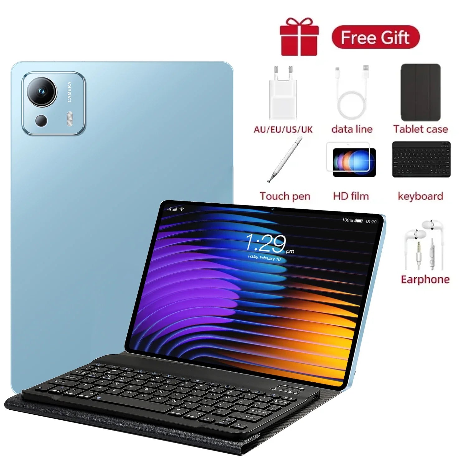 Adistore Pad 7 Ultra tablet with 22GB RAM, 2TB storage, 5G, Snapdragon Gen3, running Android 15, displayed on a sleek surface.