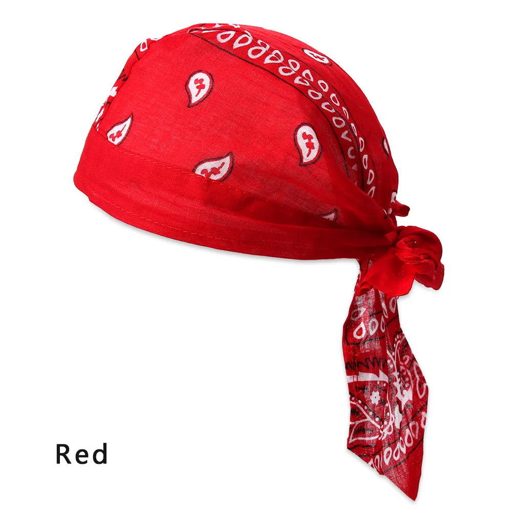 Unisex satin long tail doo rag durag with pirate style, wearable as a headwrap or bandana for men and women, by Eliteridegear.
