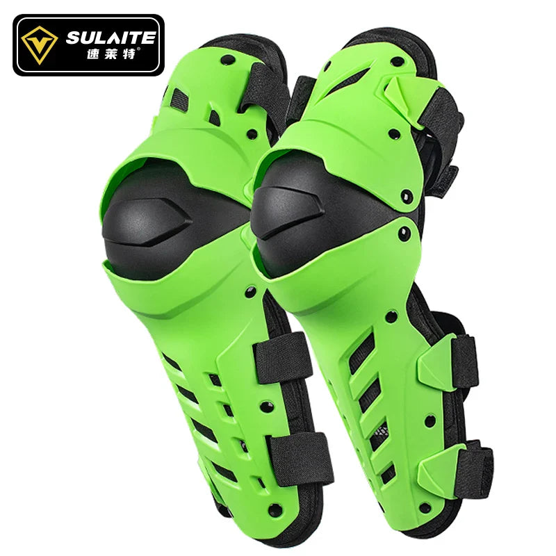 Eliteridegear SULAITE motorcycle knee pads, protective gear for motocross and MTB riding, padded knee protectors for men.