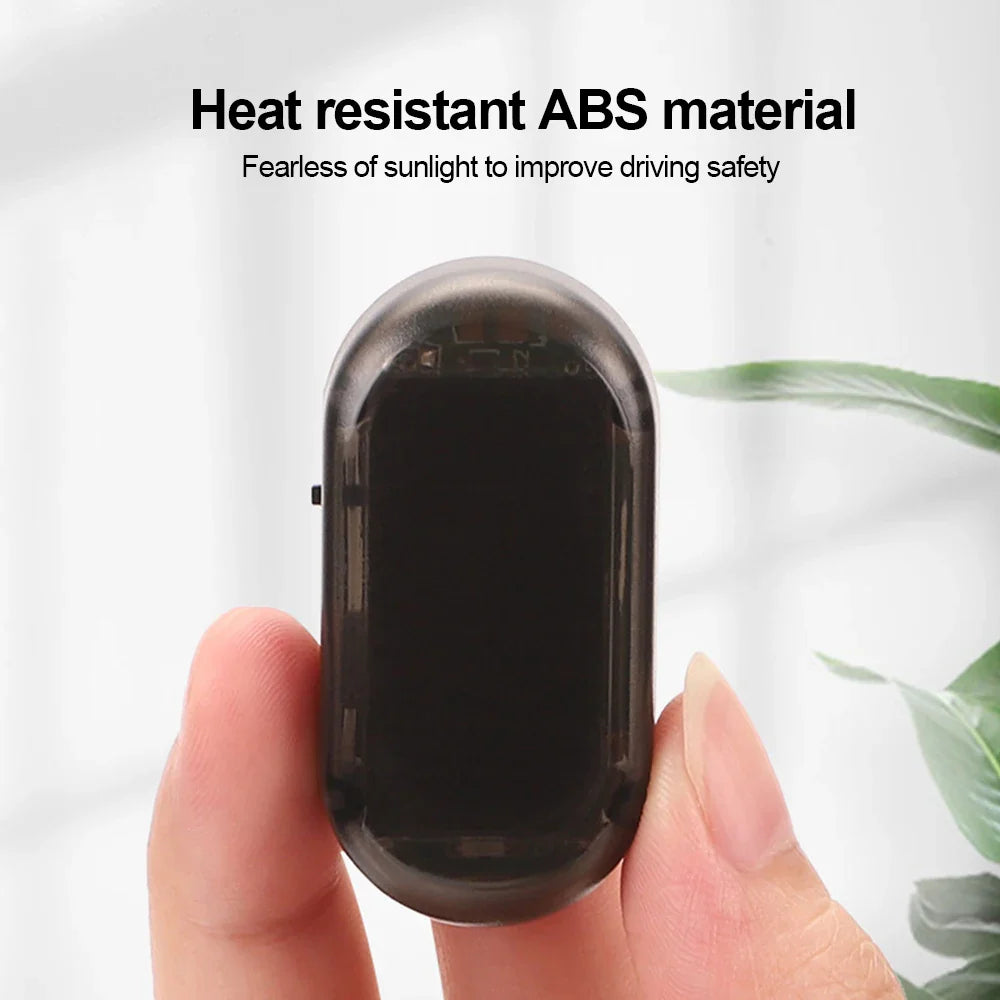 Eliteridegear solar-powered car security dummy alarm light with flashing LED warning lamp for anti-theft caution.