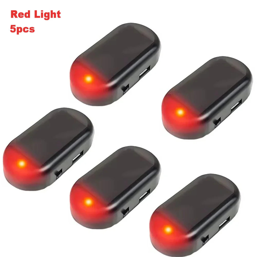 Eliteridegear solar-powered fake security light with flashing LED warning lamp for anti-theft caution and simulated alarm display