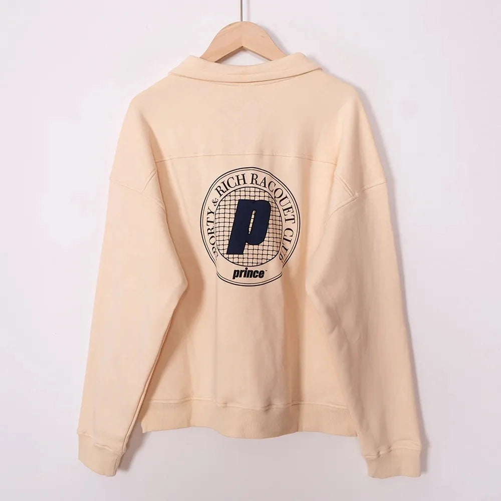 Adistore ZESSAM Club graphic sweatshirt for women, long sleeve with collar, featuring stylish design and comfortable fit.