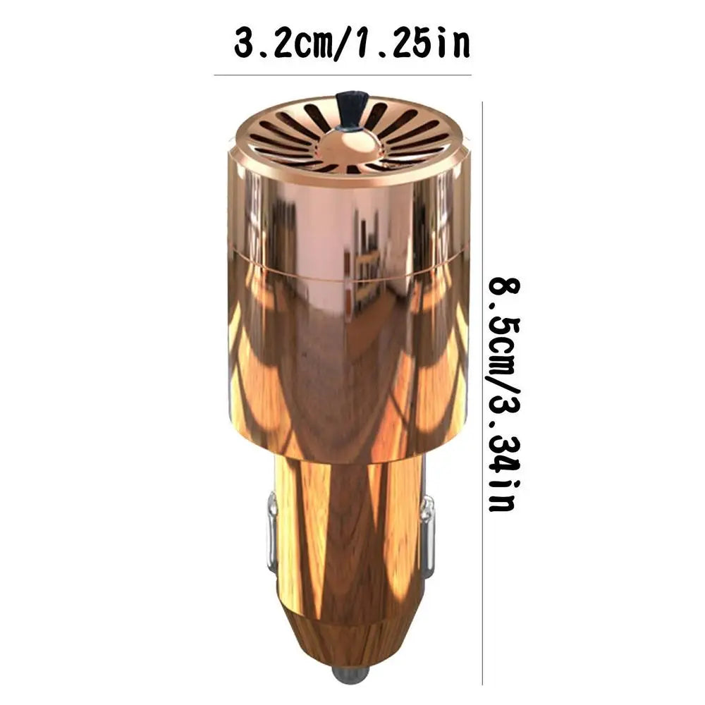 Eliteridegear Mini Car Air Purifier with 12V negative ion deodorization, compact portable travel essential for clean air in vehicles.