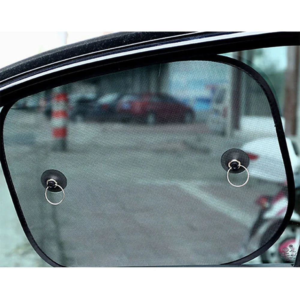 Eliteridegear car sun shade curtain with UV protection, blocking sunlight and reducing interior heat inside vehicle.