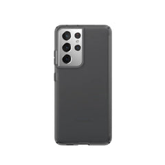 Samsung Galaxy S21 Ultra Speck hard black phone case, durable protective cover from Phone Base, shown on the device.