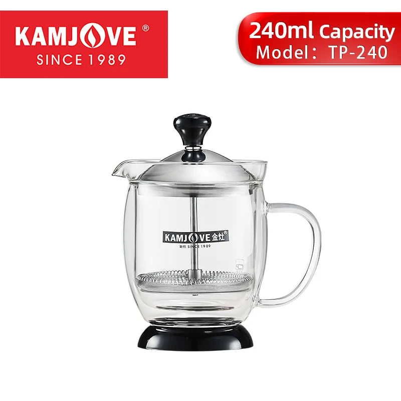 Elegant 900ml clear glass tea cup with infuser by Adistore, featuring a stylish design for brewing and enjoying tea.