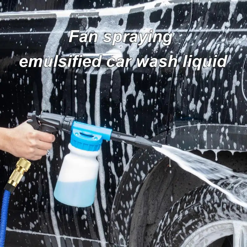 Eliteridegear 1L foam cannon for garden hose, handheld pressurized soap foam sprayer for cleaning and car washing.