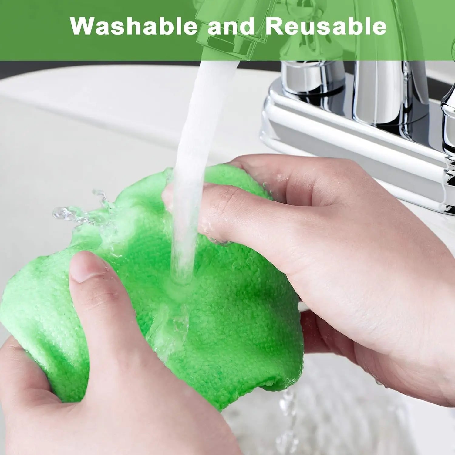 Eliteridegear windshield cleaning tool with automatic window cleaner rod and five reusable cloth pads for automotive interior cleaning.