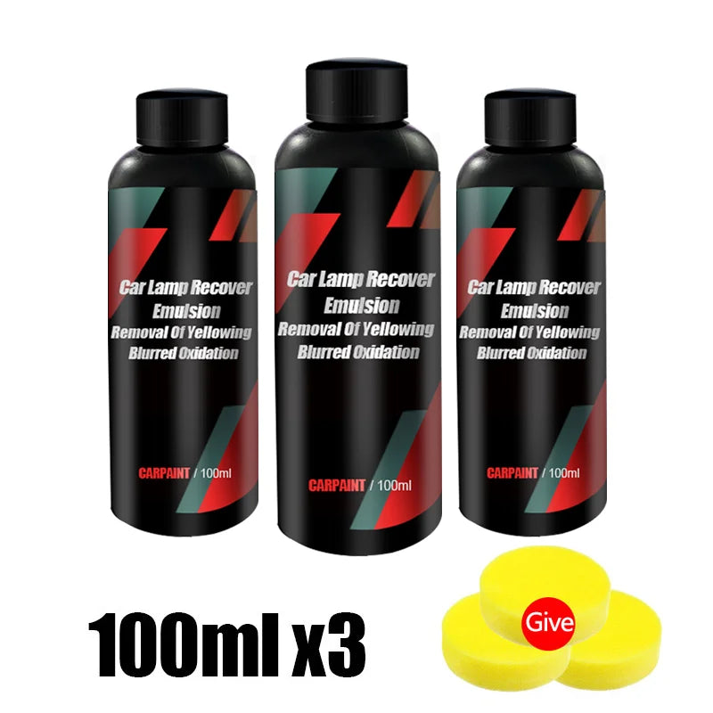 Eliteridegear car headlight polishing agent and scratch remover fluid, used for headlight renewal and maintenance.