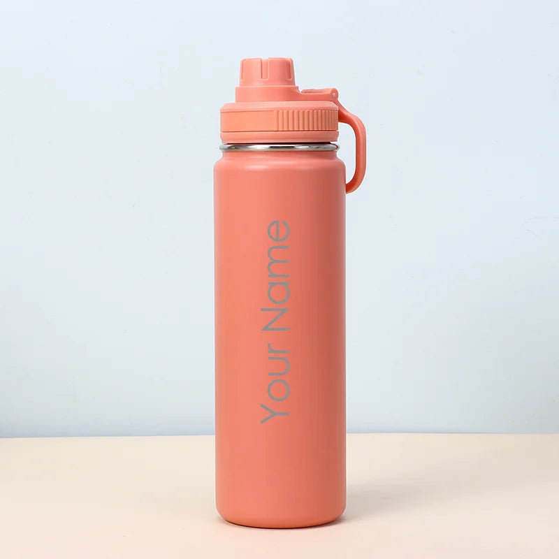304 stainless steel insulated water bottle, 24oz vacuum sports cup by Adistore, with a sleek design and spill-proof lid.