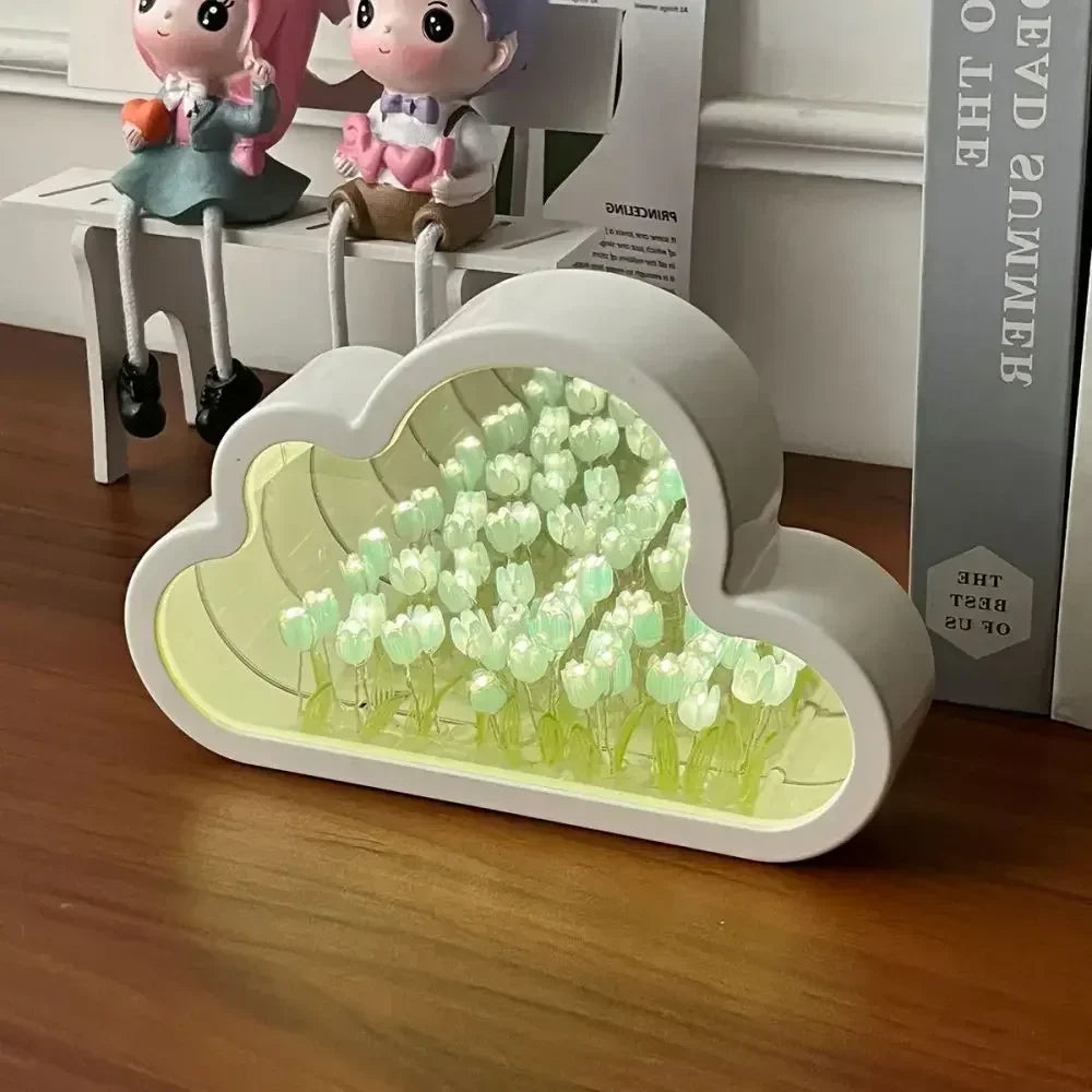 Choice Tulip Cloud Lamp DIY Mirror Night Light for Teens
