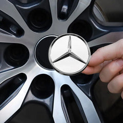 Silver 75mm car wheel center caps for Benz rims, set of 4/8pcs, Eliteridegear hub caps with emblem for all models