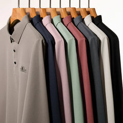 CN Zhejiang Mens Long Sleeve Polo Shirt Advanced Print