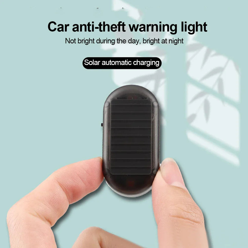 Eliteridegear solar powered fake security alarm light with flashing LED, simulated warning lamp for anti-theft security.