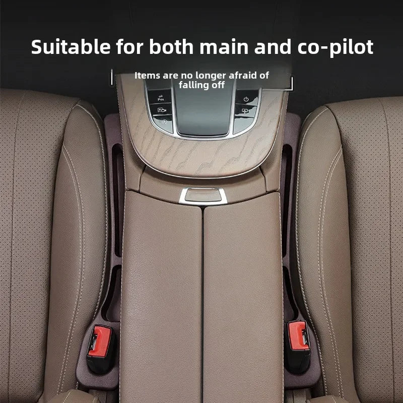 Eliteridegear car seat gap plug and anti-leak strip for interior storage, filling space between seats and preventing leaks.