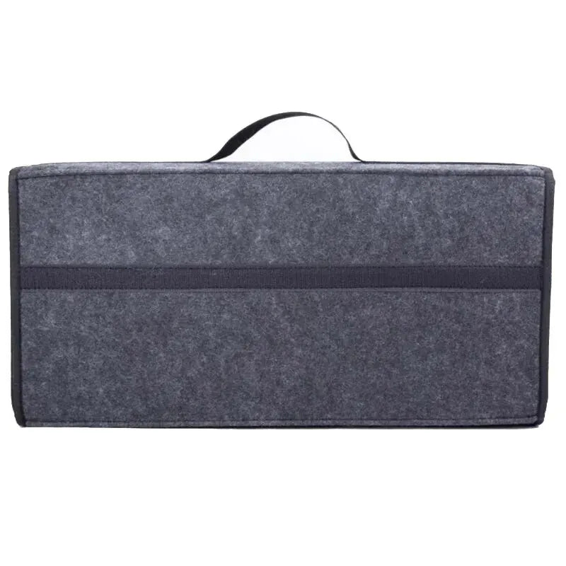 Large Eliteridegear anti-slip compartment car trunk organizer with soft felt storage box for tools and accessories.