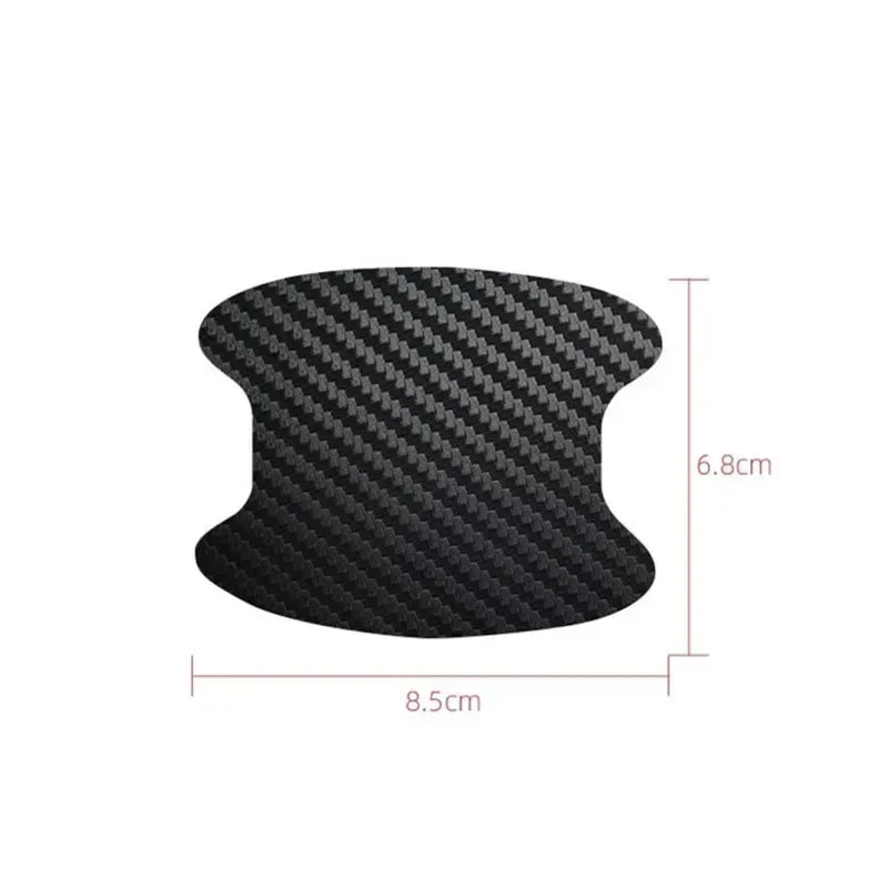Eliteridegear 4-piece carbon fiber car door handle protective film with scratch-resistant covers, exterior car stickers for vehicle protection