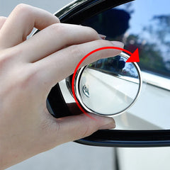Eliteridegear 2-pack round car blind spot rear view mirrors with wide angle and 360° rotation for better visibility.