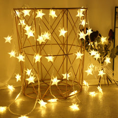KIKIELF LED Star Fairy Lights Outdoor Garden Warm White