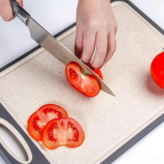 PLYS Double Sided Stainless Cutting Board For Meat And Veggies Hygienic Reversible Kitchen Prep For Home Cooks