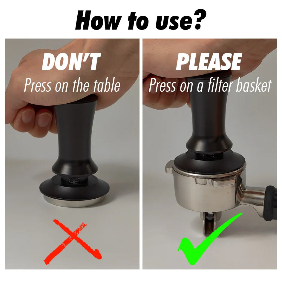 Stainless steel Coffee Tamper Spring by Adistore, designed for espresso tamping with a durable, professional-grade tool.