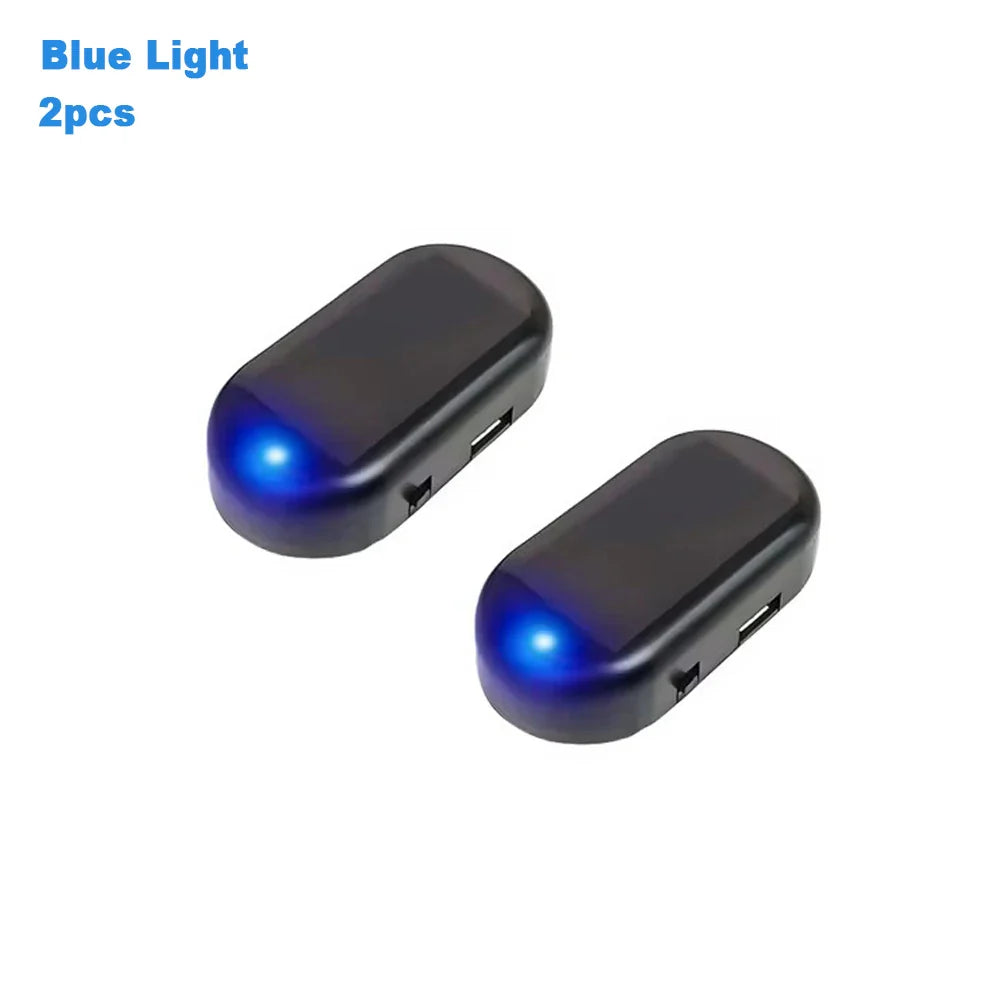 Eliteridegear solar-powered dummy security alarm light with flashing LED for car anti-theft warning, simulated security warning lamp