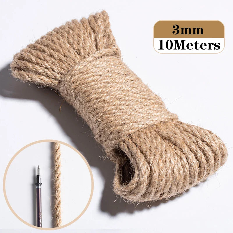 SQLzcCN Natural Jute Ribbon 5M for DIY Crafts and Gift Wrap