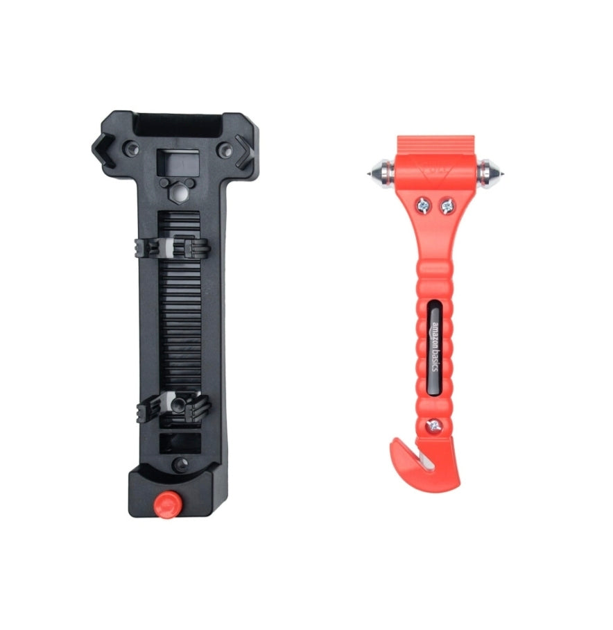Eliteridegear Amazon Basics emergency seat belt cutter and window hammer 2-pack shown in a screenshot.
