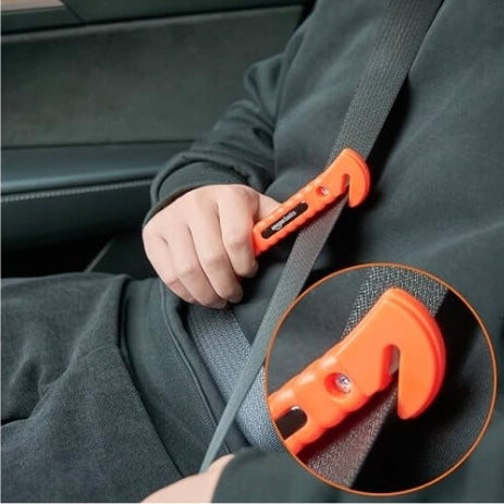 Eliteridegear Amazon Basics emergency seat belt cutter and window hammer in a 2-pack, compact safety tools for vehicle emergencies.