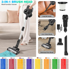DayPlus Cordless Vacuum Cleaner Powerful Suction For Home