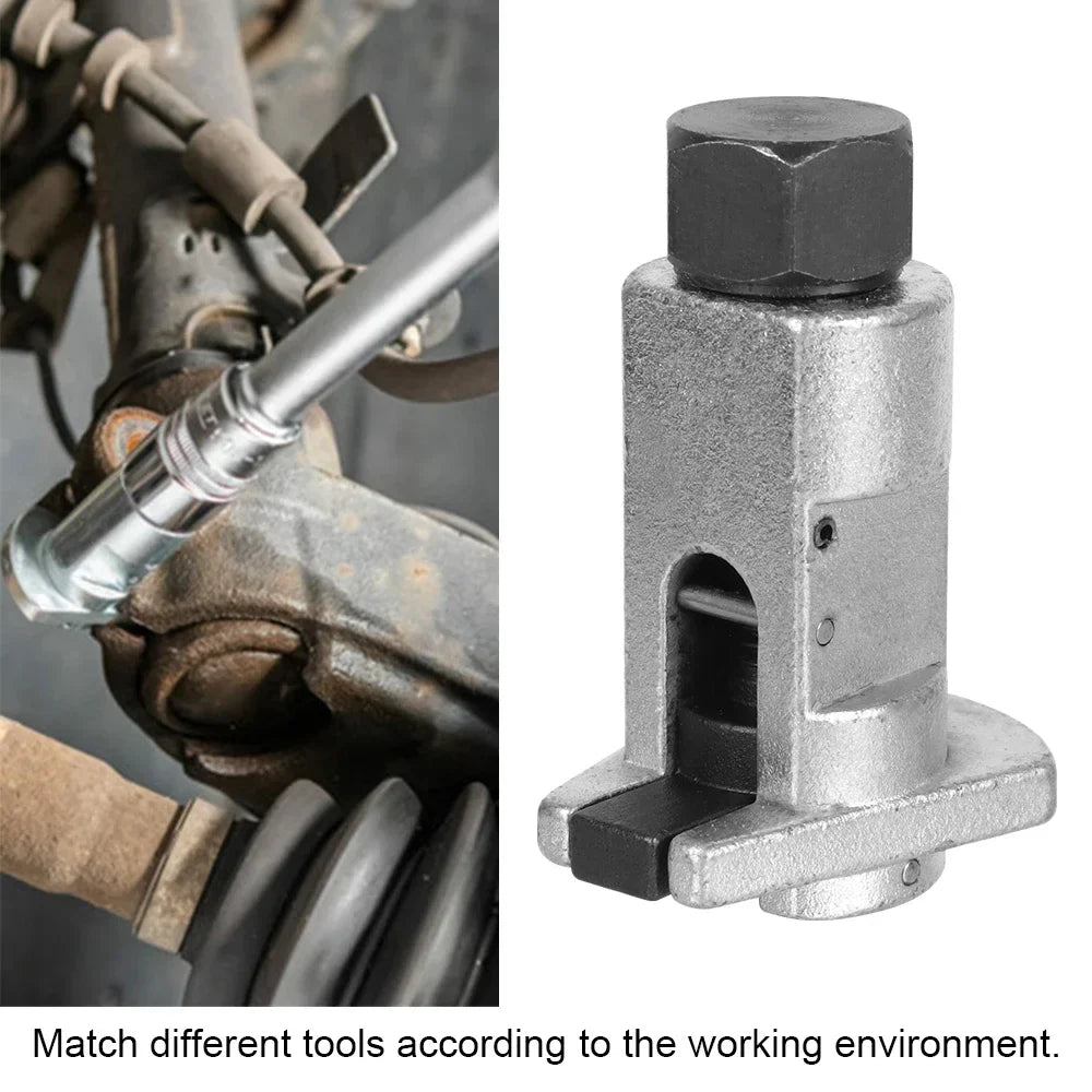 Eliteridegear hydraulic shock absorber removal tool with claw and ball head for suspension disassembly on cars.