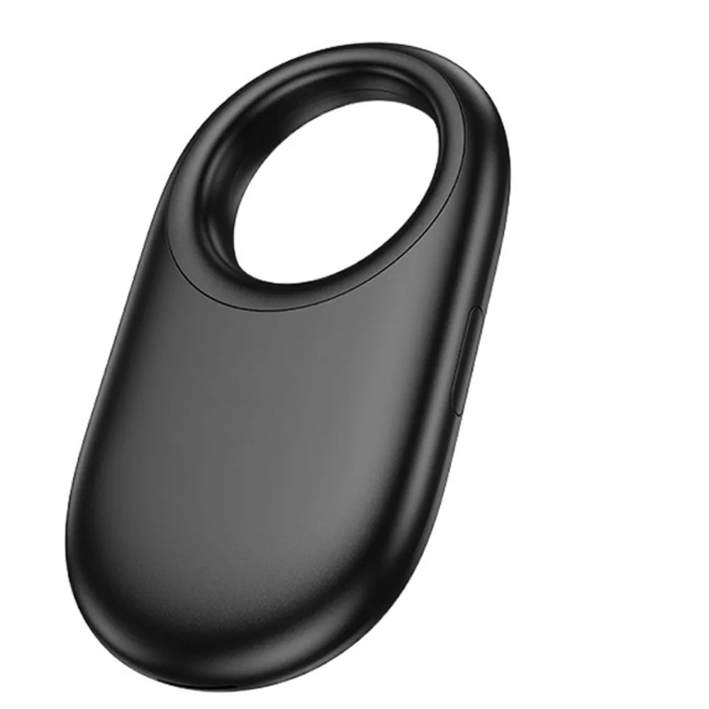 Adistore portable Bluetooth GPS pet tracker with long battery life, showing the sleek device designed for pet location tracking.