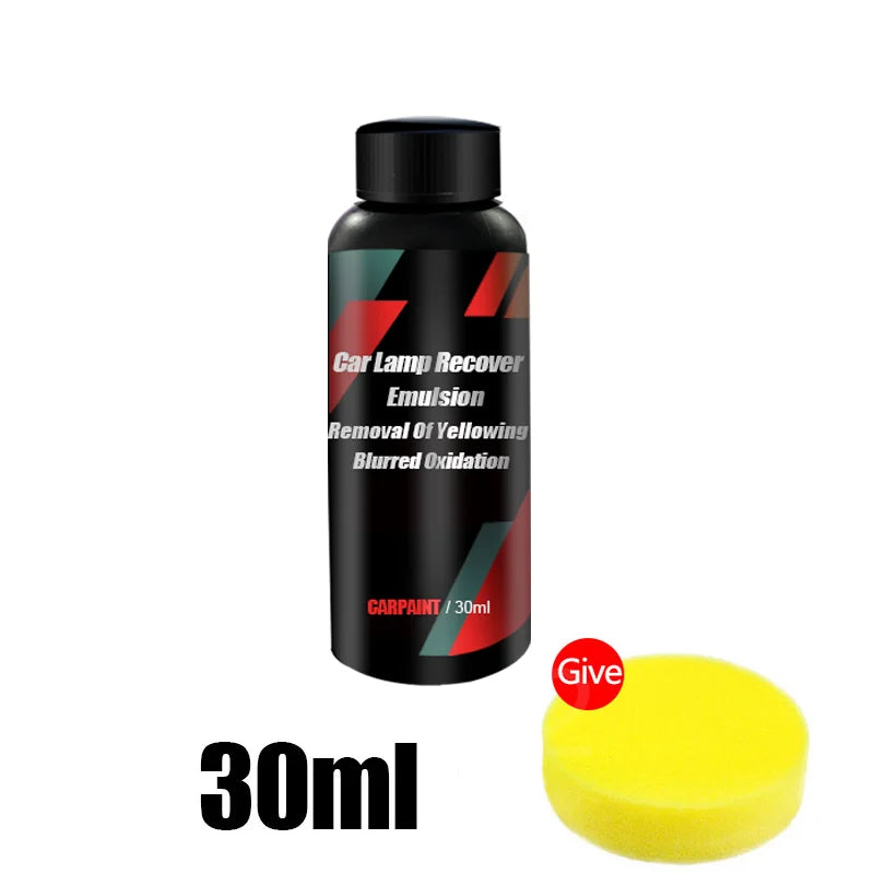 Eliteridegear car headlight polishing agent and scratch remover fluid for headlight renewal and maintenance.