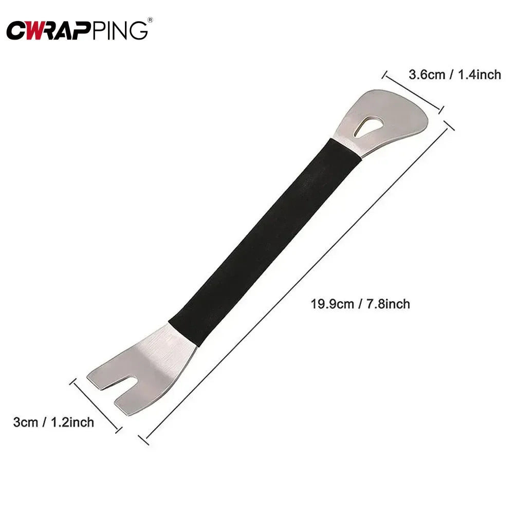 Stainless steel car interior clip panel trim removal tool by Eliteridegear, with pry plate and buckle driver for interior accessory installation